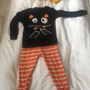 Halloween glow in dark shirt set